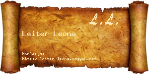 Leiter Leona névjegykártya